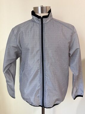 6397 Full Zip Mini Houndstooth Print Jacket Men's Sz Small
